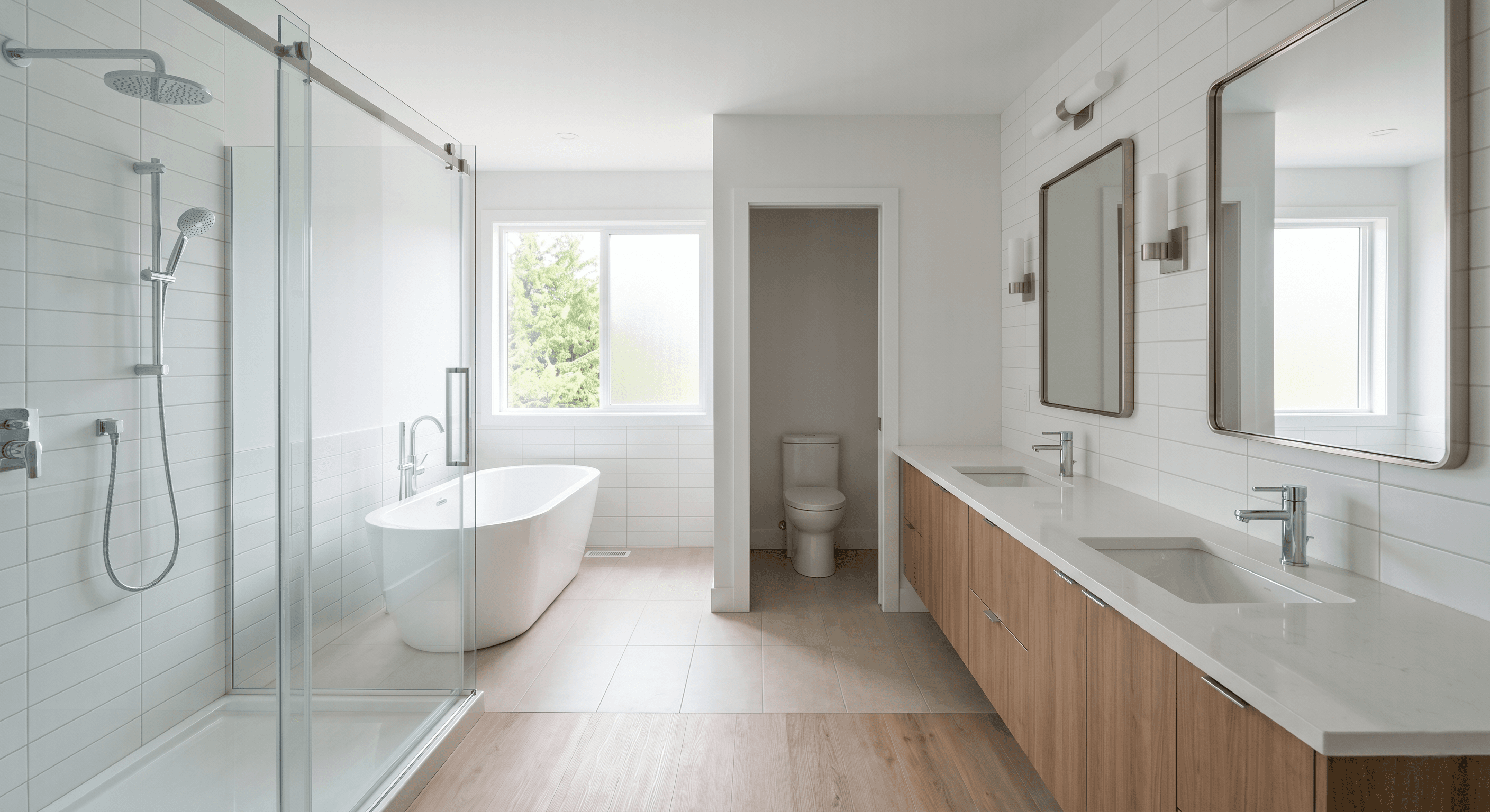 Clean vacant bathroom ready for move-out inspection or new tenant