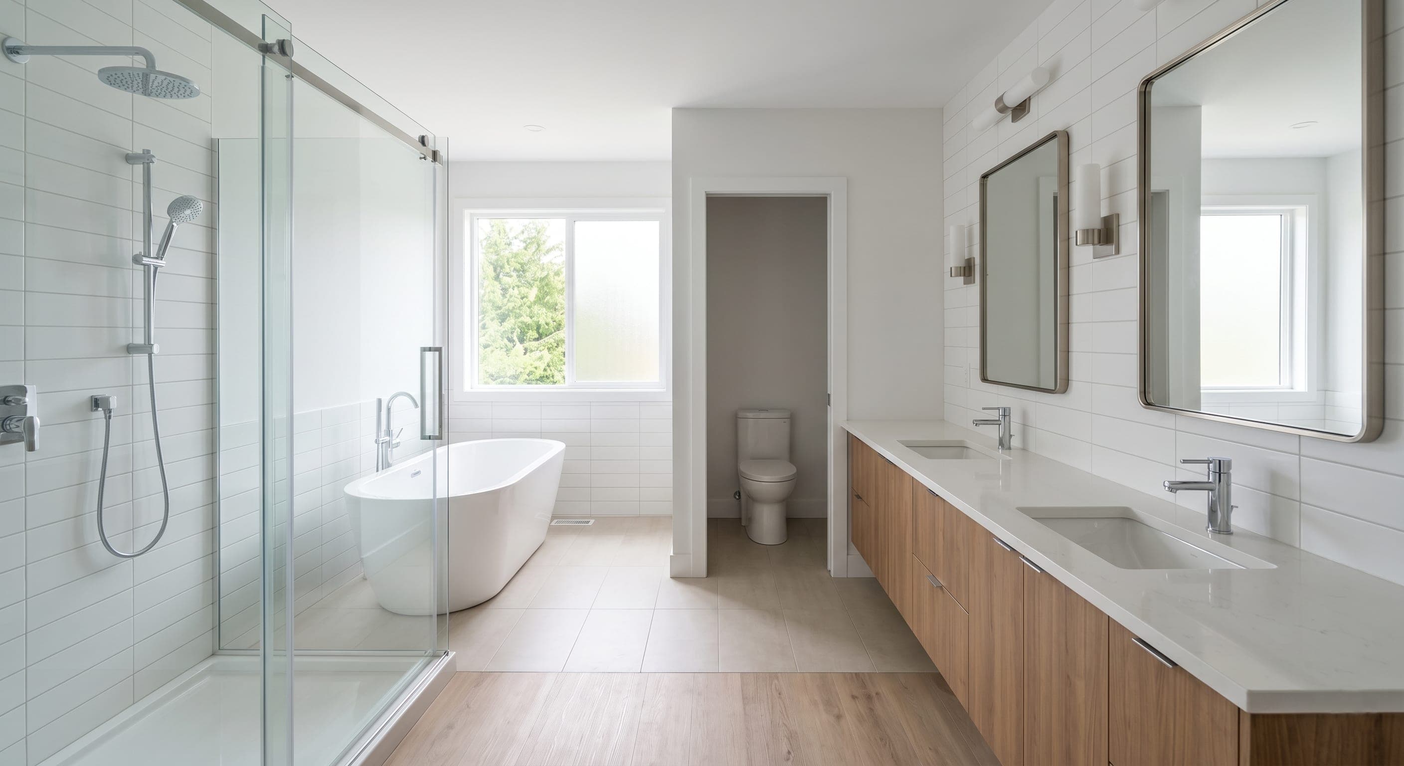 Clean vacant bathroom ready for move-out inspection or new tenant